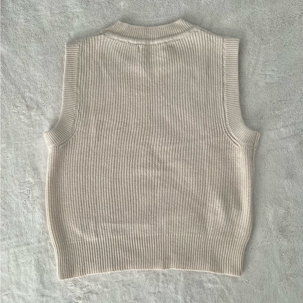 Mango - Ribbed Knit Sweater Vest Top - Picture 5 of 7